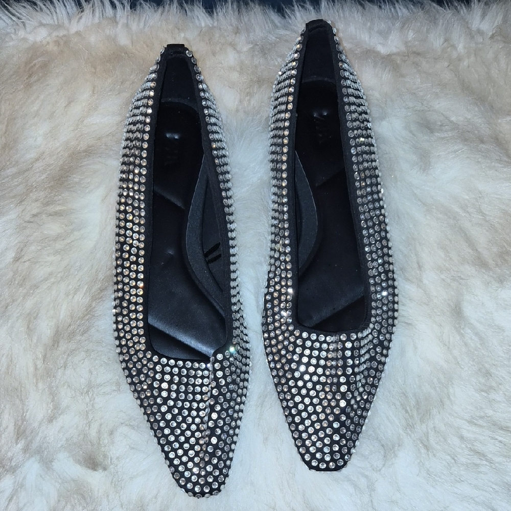 Zara Metallic Embellished Heels